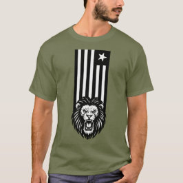 ZWARTE EN WITTE VRIJHEID PATRIOT LION T-SHIRT