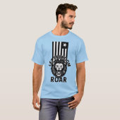 ZWARTE EN WITTE VRIJHEID PATRIOT LION T-SHIRT (Voorkant volledig)