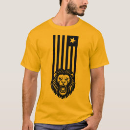 ZWARTE EN WITTE VRIJHEID PATRIOT LION T-SHIRT