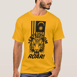 ZWARTE EN WITTE VRIJHEID PATRIOT TIGER T-SHIRT