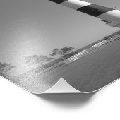 Zwarte en witte vuurtoren foto afdruk (Hoek)