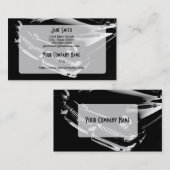 Zwarte en witte warme weg visitekaartje (Voorkant / Achterkant)