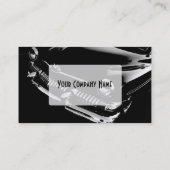 Zwarte en witte warme weg visitekaartje (Achterkant)