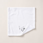 Zwarte en witte waterschildpad bad handdoek (Wasdoekje)