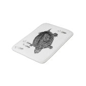 Zwarte en witte waterschildpad badmat (Gekanteld)