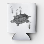 Zwarte en witte waterschildpad blikjeskoeler (Voorkant)