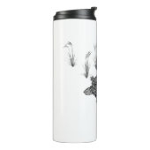 Zwarte en witte waterschildpad thermosbeker (Gedraaid links)