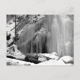 Zwarte en witte waterval briefkaart