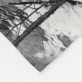 Zwarte en witte waterval fleece deken (Hoek)