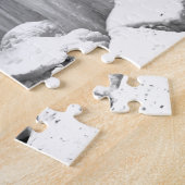 Zwarte en witte waterval legpuzzel (Zijkant)