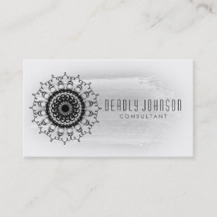 Zwarte en witte Waterverf Damask Plain Simple Visitekaartje