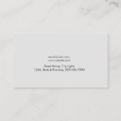 Zwarte en witte Waterverf Damask Plain Simple Visitekaartje (Achterkant)