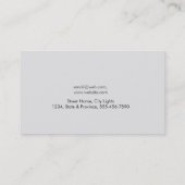 Zwarte en witte Waterverf Damask Plain Simple Visitekaartje (Achterkant)