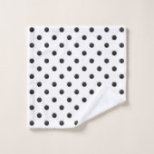Zwarte en witte Waterverf Polka Dots Bad Handdoek (Wasdoekje)