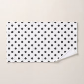 Zwarte en witte Waterverf Polka Dots Bad Handdoek (Handdoek)