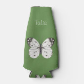 Zwarte en witte Waterverf vlinder Flesjeskoeler (Voorkant)