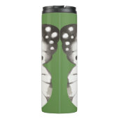 Zwarte en witte Waterverf vlinder Thermosbeker (Achterkant)
