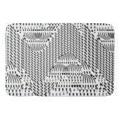 ZWARTE EN WITTE WAVY BADMAT (Voorkant)