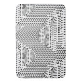 ZWARTE EN WITTE WAVY BADMAT (Voorkant Verticaal)