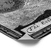 Zwarte en witte Wereldkaart (1626) Poster (Hoek)