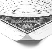 Zwarte en witte Wereldkaart (1672) Poster (Hoek)