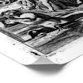 Zwarte en witte Wereldkaart (1690) Poster (Hoek)