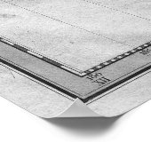 Zwarte en witte Wereldkaart (1801) Poster (Hoek)