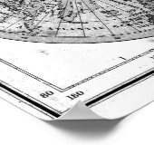 Zwarte en witte Wereldkaart (1872) Poster (Hoek)