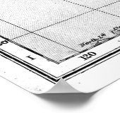 Zwarte en witte Wereldkaart (1892) Poster (Hoek)