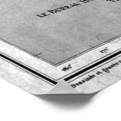 Zwarte en witte Wereldkaart (1898) Poster (Hoek)