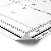 Zwarte en witte Wereldkaart (1901) 2 Poster (Hoek)