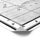 Zwarte en witte Wereldkaart (1901) Poster (Hoek)