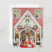 Zwarte en witte whiskers briefkaart (Voorkant / Achterkant)