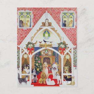 Zwarte en witte whiskers briefkaart