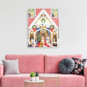 Zwarte en witte whiskers canvas afdruk (Insitu (Woonkamer))