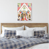 Zwarte en witte whiskers canvas afdruk (Insitu (Slaapkamer))