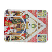 Zwarte en witte whiskers magneet (Horizontaal)