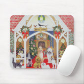 Zwarte en witte whiskers muismat (Met muis)