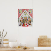 Zwarte en witte whiskers poster (Keuken)