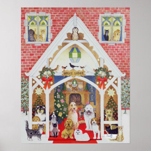 Zwarte en witte whiskers poster (Voorkant)