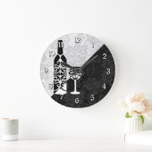 Zwarte en witte wijn  grote klok (Huis)
