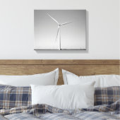 Zwarte en witte windturbine in Oklahoma 11x14 Canvas Afdruk (Insitu (Slaapkamer))
