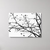 Zwarte en witte winterboom canvas afdruk (Voorkant)