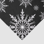 Zwarte en witte wintersneeuwvlokken tissuepapier (Detail)