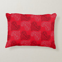 Zwarte en witte wisselhartlijnen accent kussen