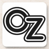 zwarte en witte wizard van Oz Fairy Tale Bier Onderzetter (Voorkant)