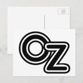  zwarte en witte wizard van Oz Fairy Tale Briefkaart (Voorkant / Achterkant)