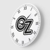 zwarte en witte wizard van Oz Fairy Tale Grote Klok (Hoek)