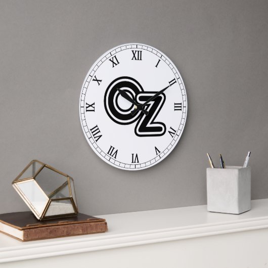 zwarte en witte wizard van Oz Fairy Tale Grote Klok (Kantoor)