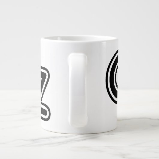 zwarte en witte wizard van Oz Fairy Tale Grote Koffiekop (Achterkant)